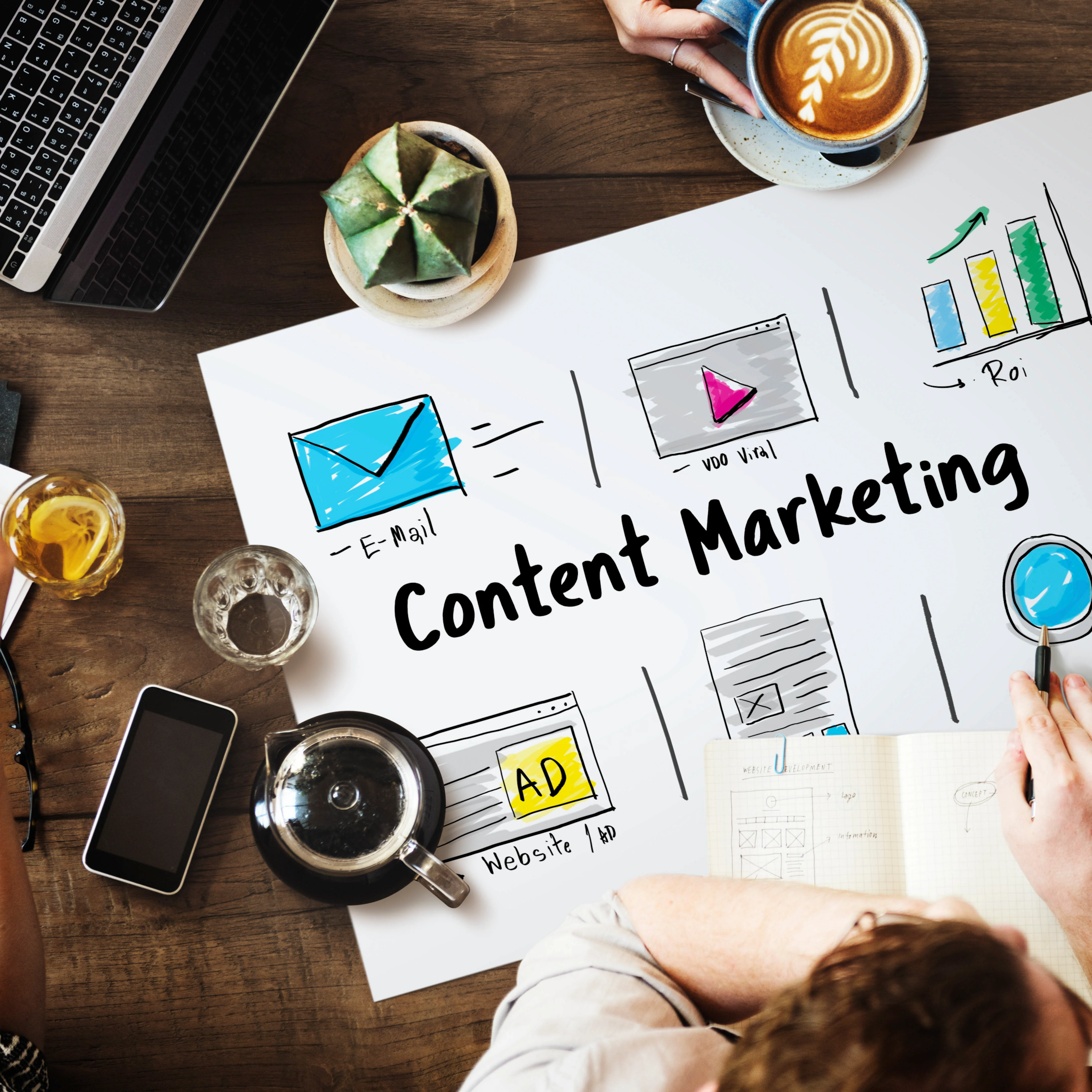 An image showcasing effective content marketing for small business content marketing strategies