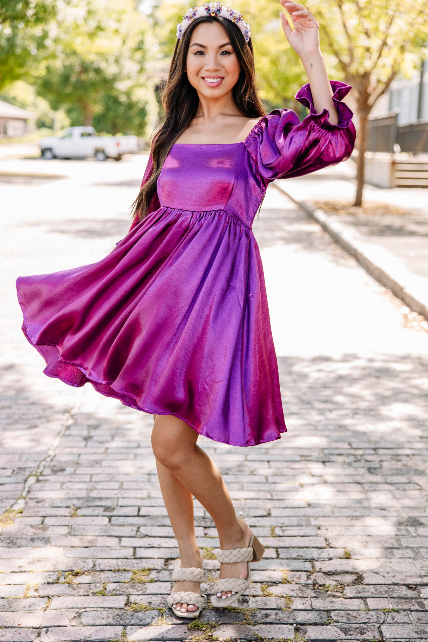 https://shopthemint.com/products/in-your-sights-sangria-purple-satin-babydoll-dress?variant=39666270699578