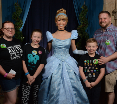 Meeting Cinderella at Disney World