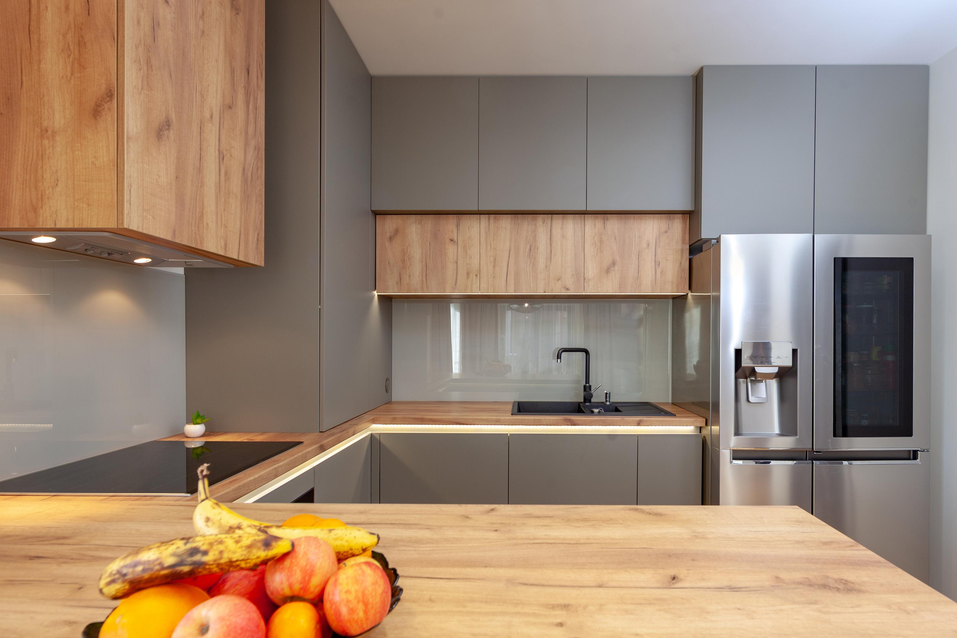 Grey U-shaped design