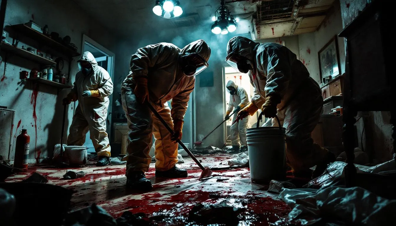 An overview of accident cleanup jobs in a crime scene setting.