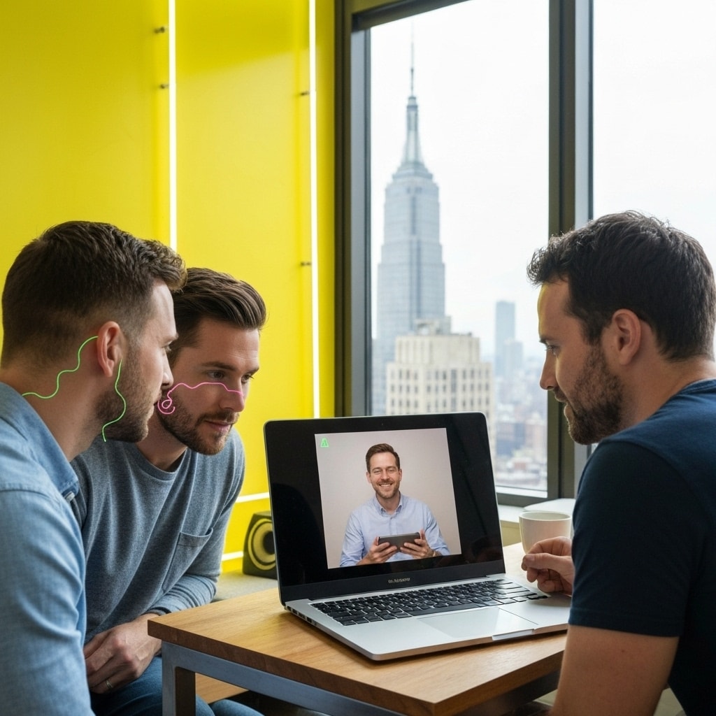 Image of gay throuple online therapy in New York City.