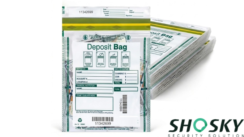 Opaque tamper-evident deposit bags