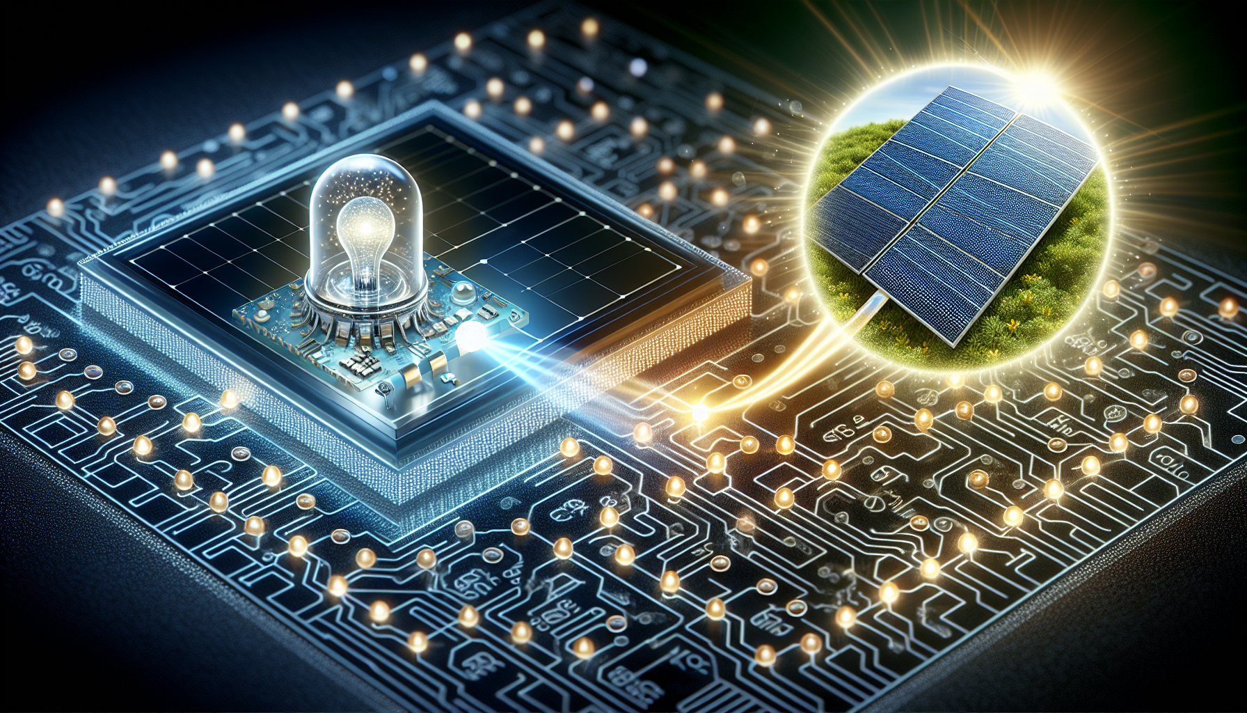 Illustration of LED and solar cell operation