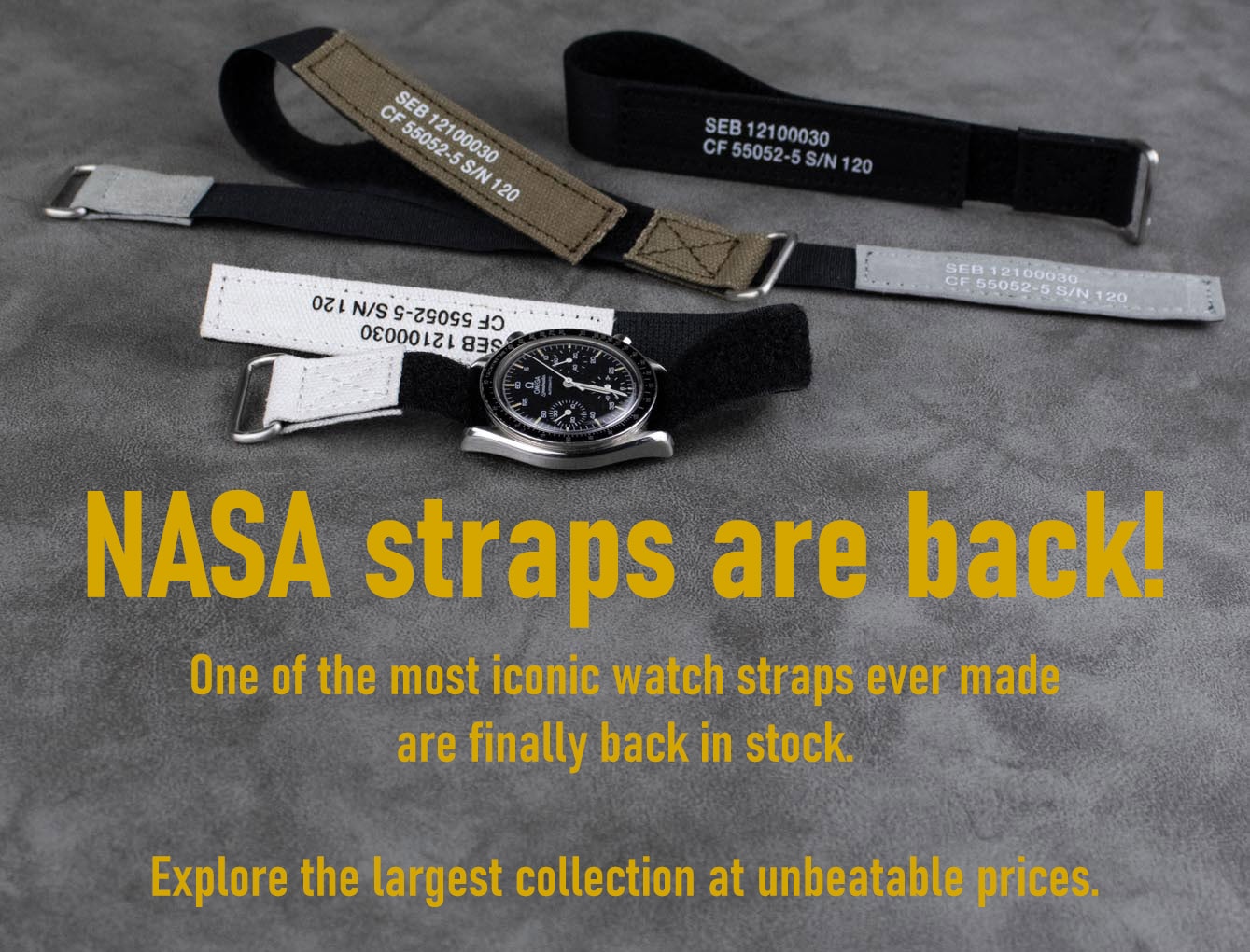 An astronaut wearing a space suit with a NASA watch strap.