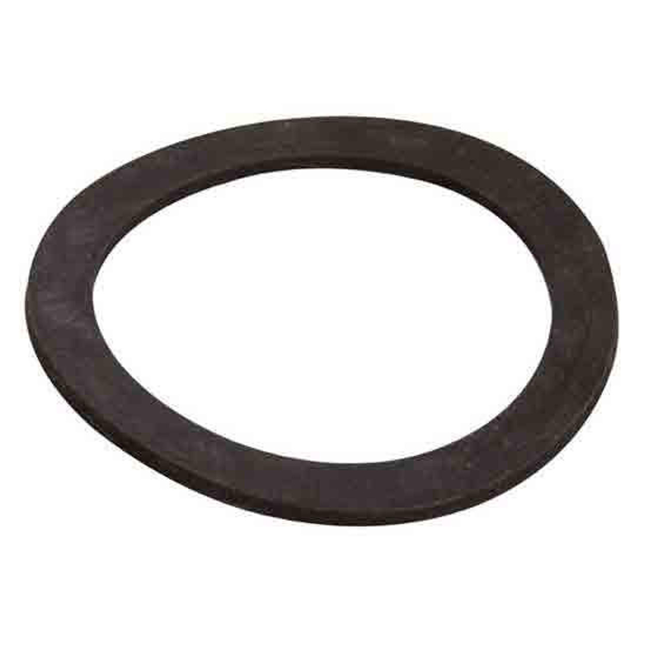A rubber gasket being used to form a seal between two surfaces