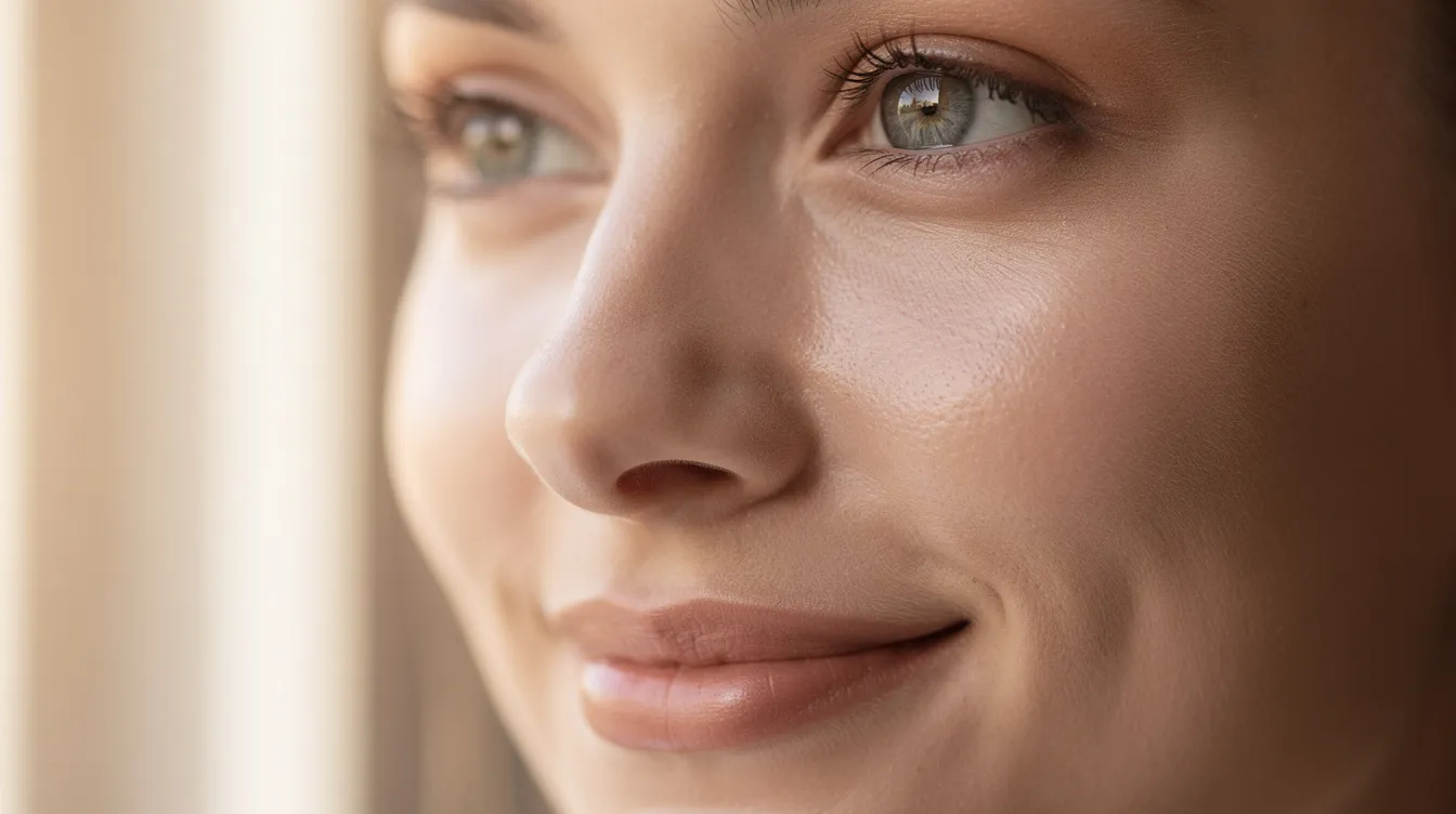 A close-up portrait of a person with bright, rested-looking eyes showcases the natural results of upper blepharoplasty surgery, highlighting a youthful and refreshed appearance. The individual exudes confidence, with well-contoured eyelids free from excess skin and puffiness, emphasizing the transformative effects of eyelid surgery.