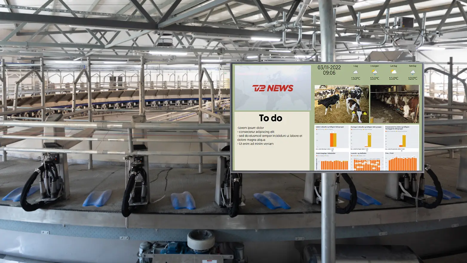 digital display on a farm