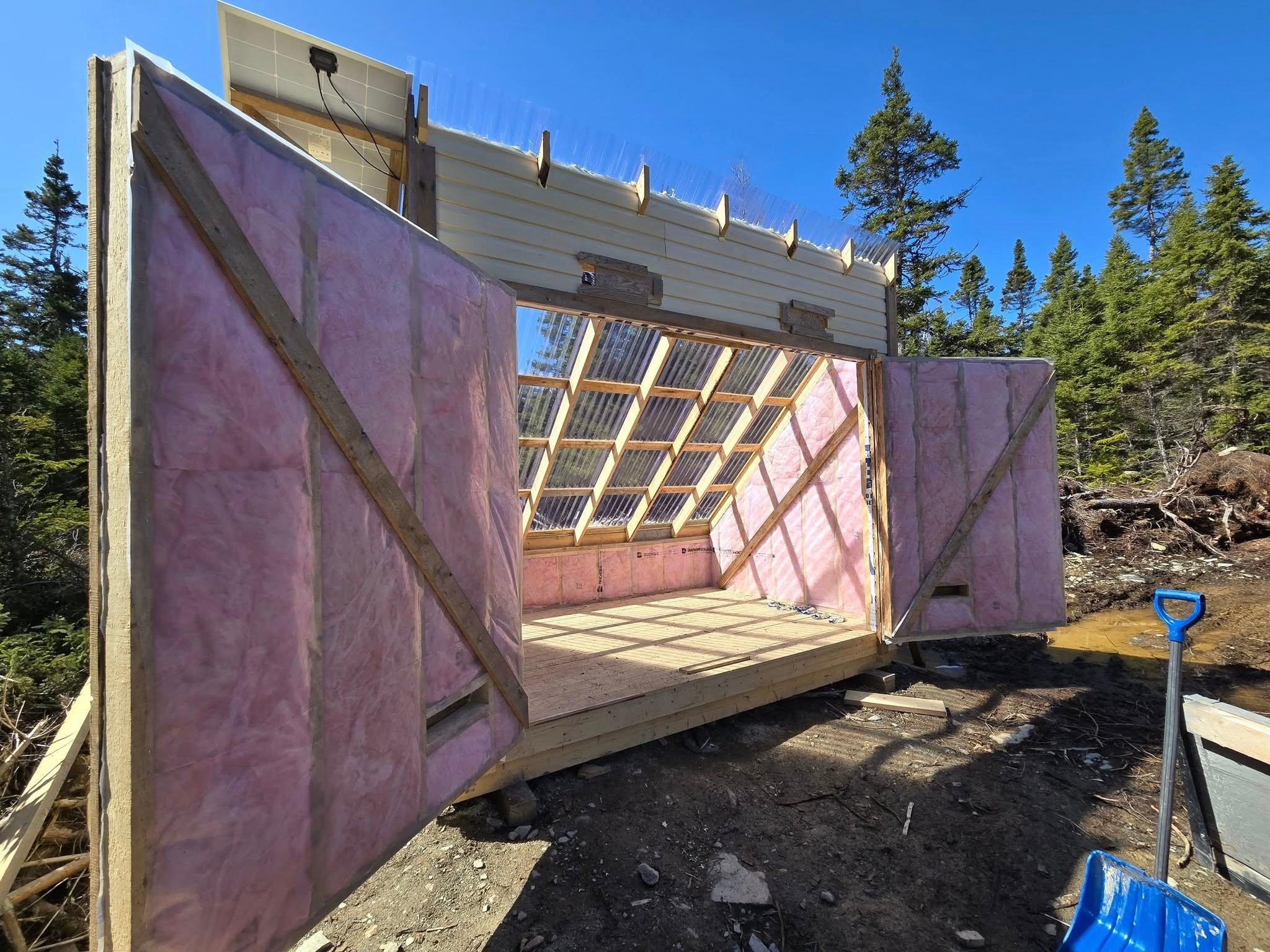 An example of a solar kiln, with plenty of space for stacks of lumber. 