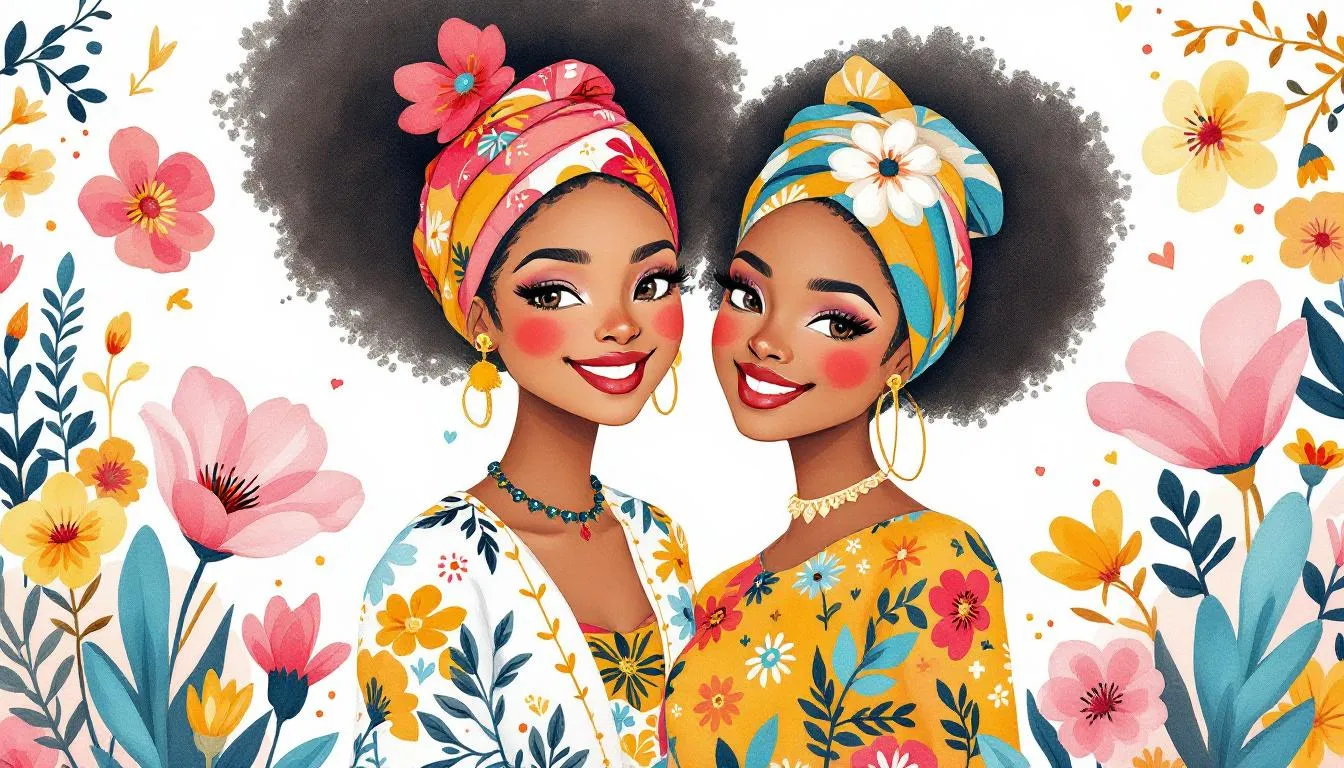 Unique African birthday wishes cards for sisters.