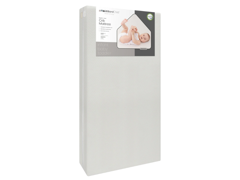 milliard memory foam crib and toddler bed mattress