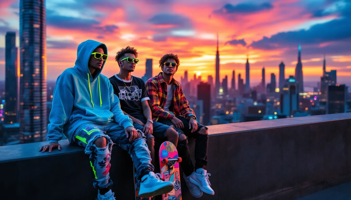 A group of pro skaters discussing their favorite skateboard shoes.