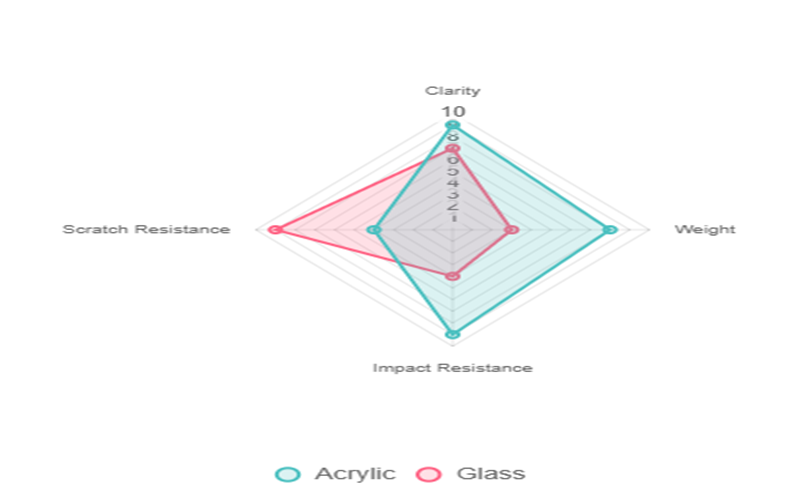 Key Properties Comparison Between Acrylic And Glass