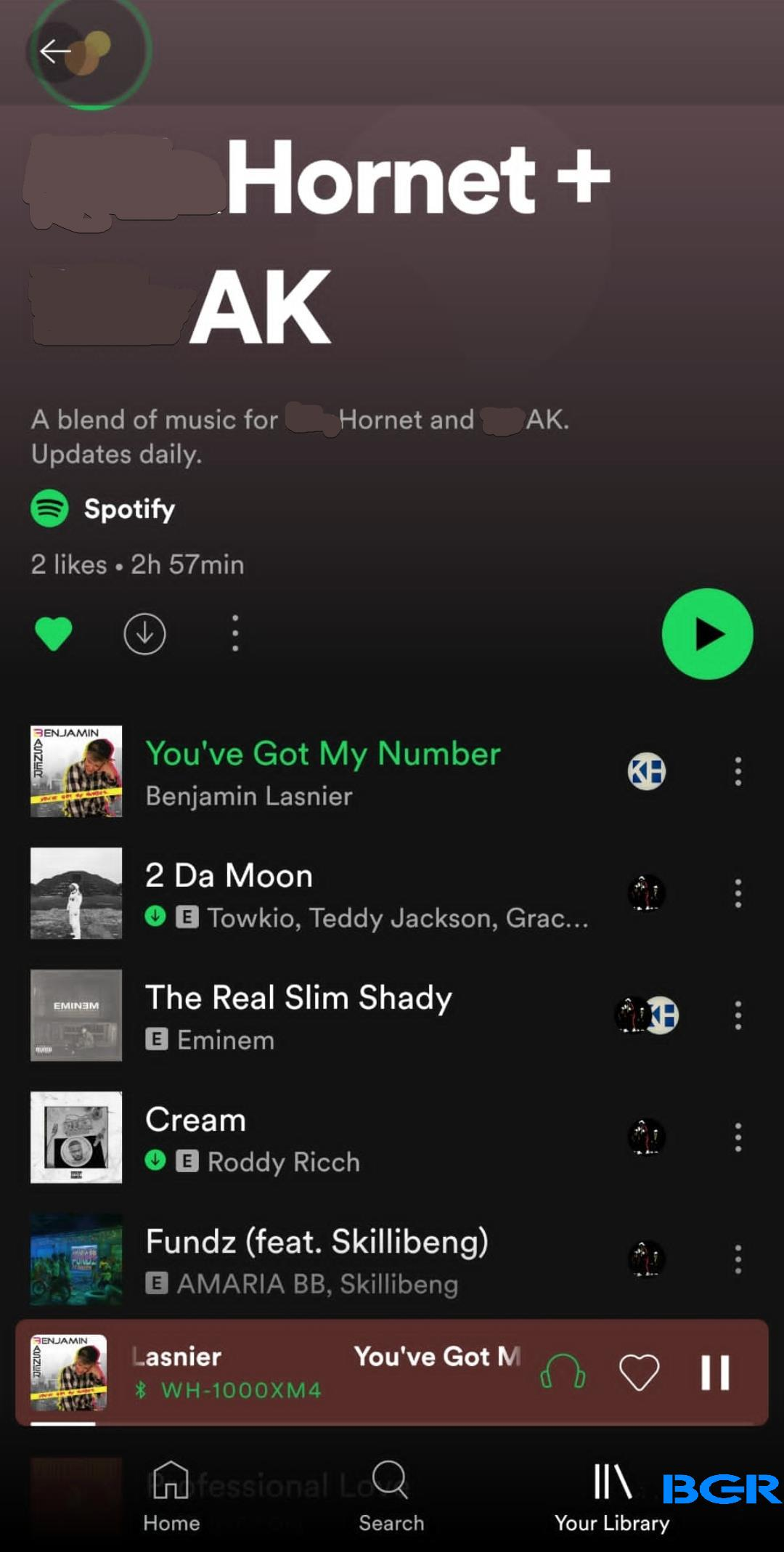 Spotify Wrapped Blend playlist 