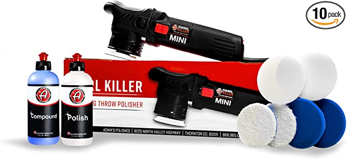 Adam's 12mm Swirl Killer Buffer Polisher Complete Kit