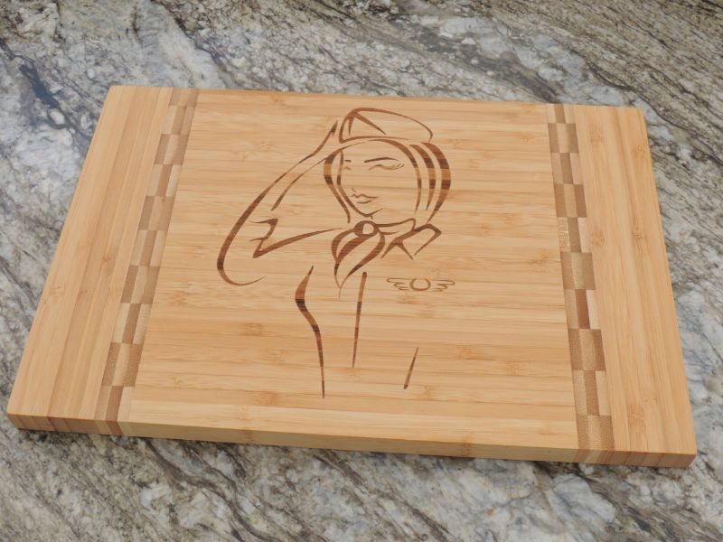 Personalized cutting board, aviation, vintage