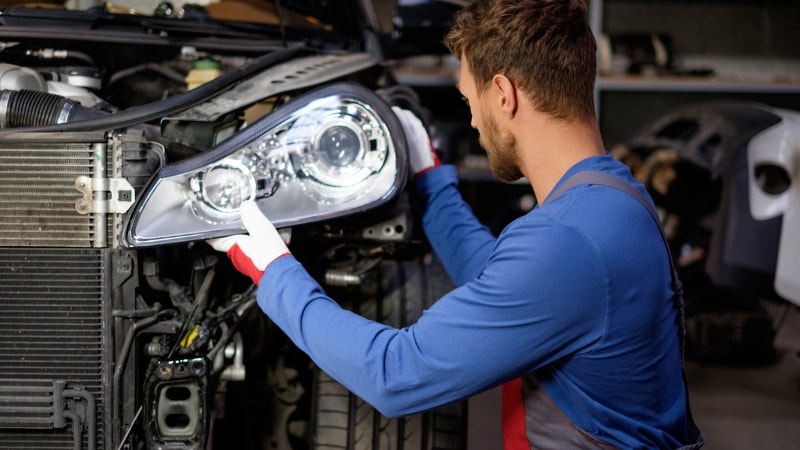 Replacement of old headlights