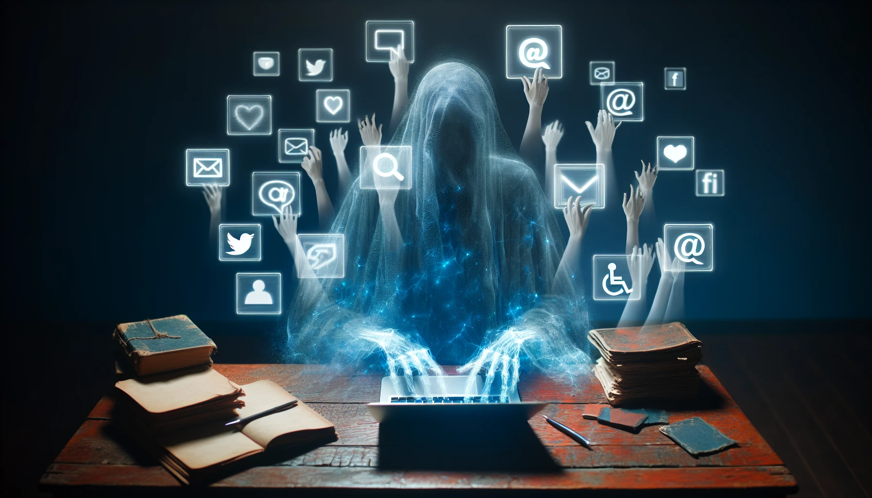 A ghostwriter sharing expertise on social media to attract potential clients