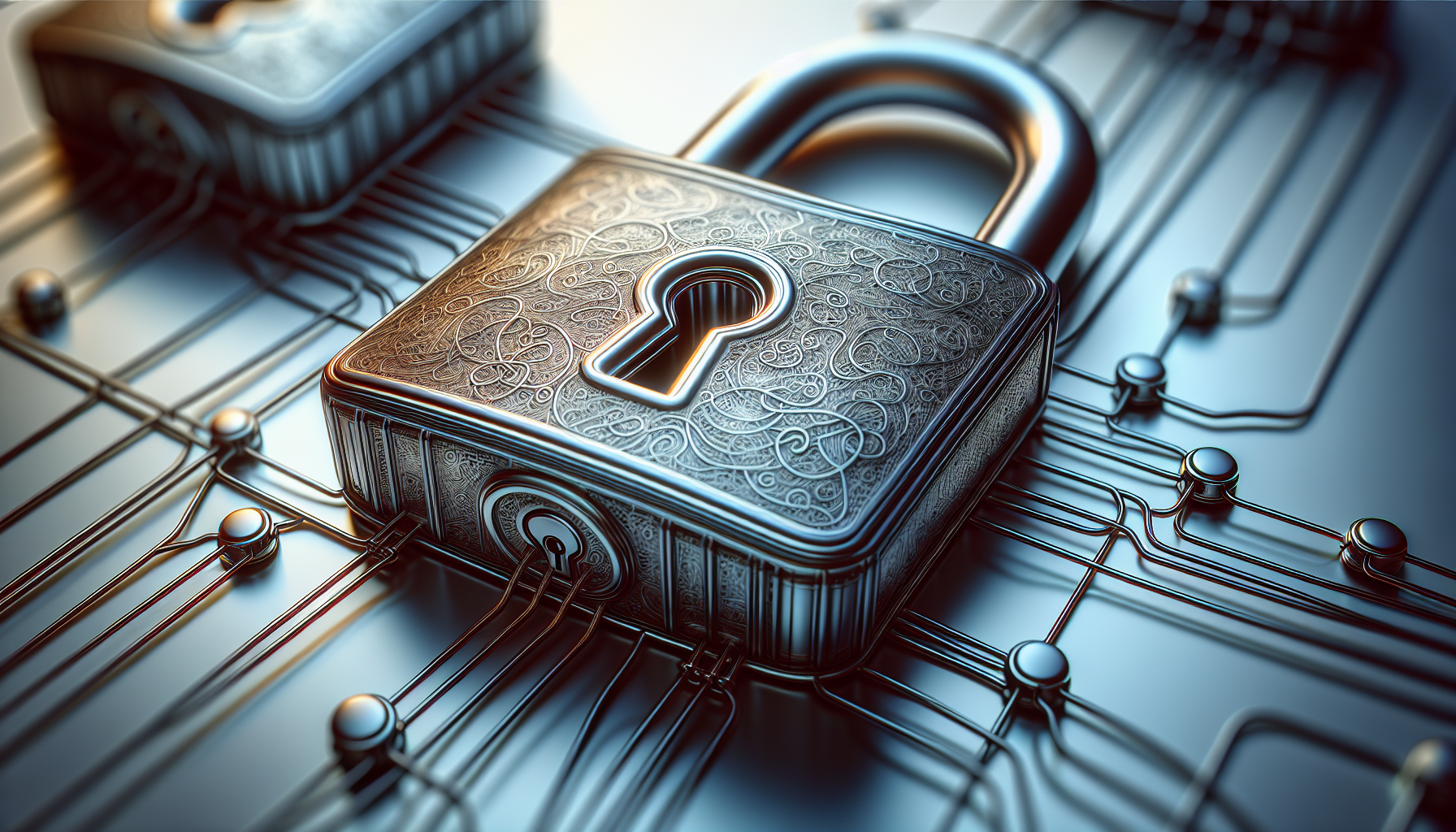 Illustration of a secure padlock with the word 'security' representing essential features of cheap reseller hosting