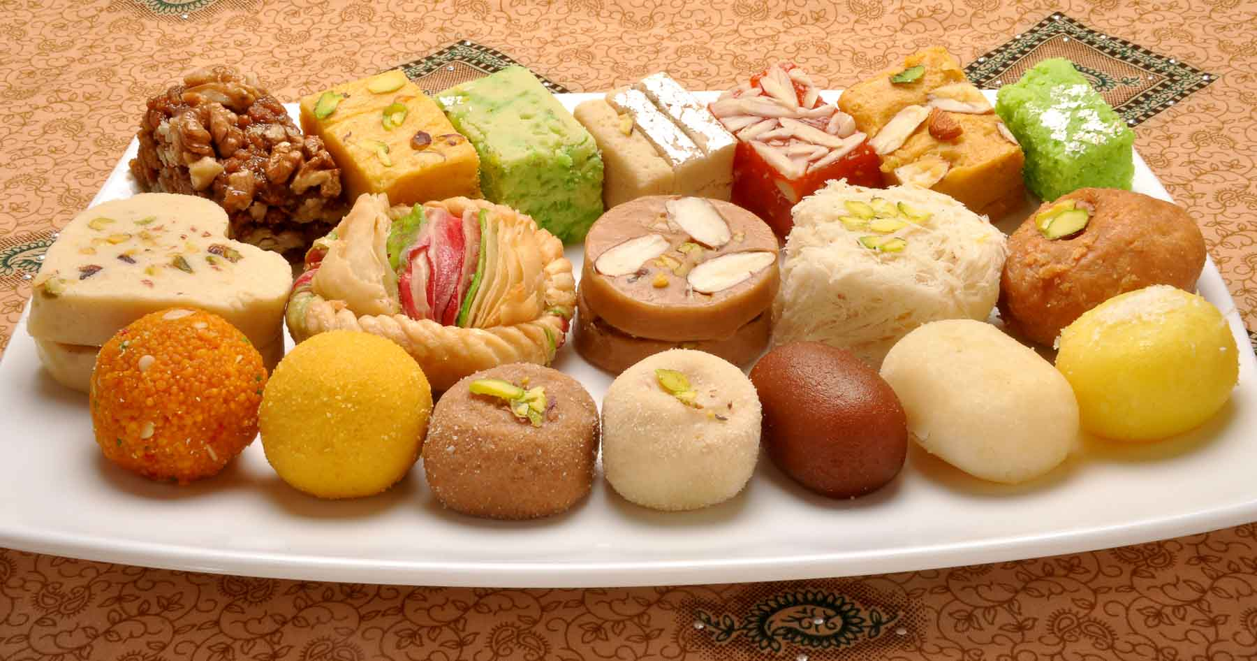 Colorful and delectable regional North Indian sweets