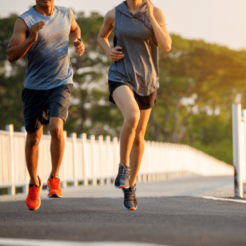two people jogging