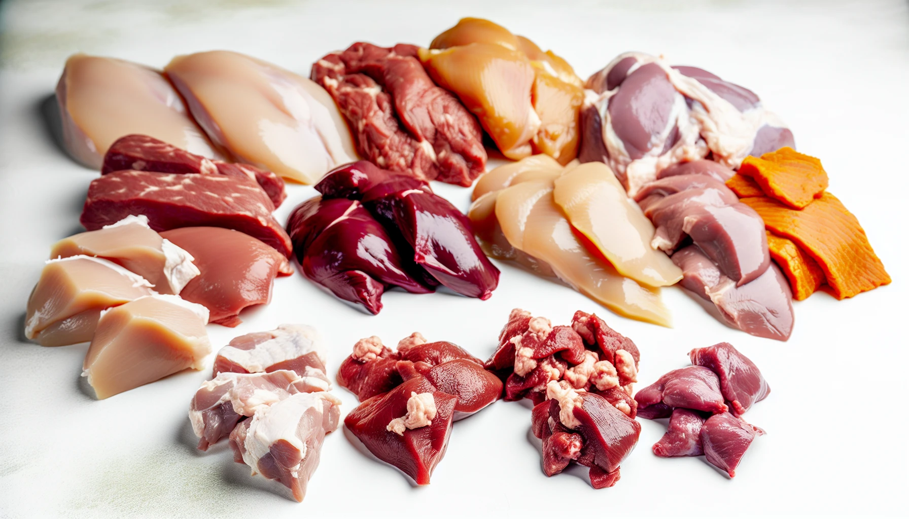 Lean meats and organ meats for homemade dog food