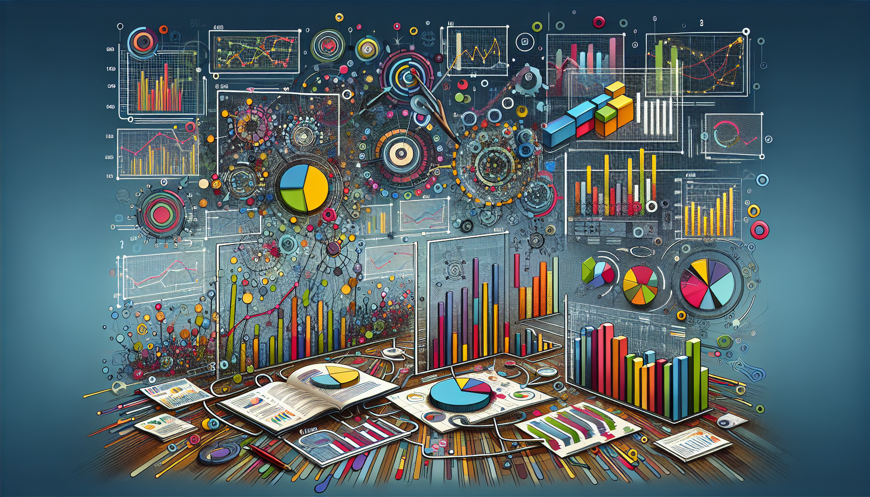 Illustration of digital marketing report