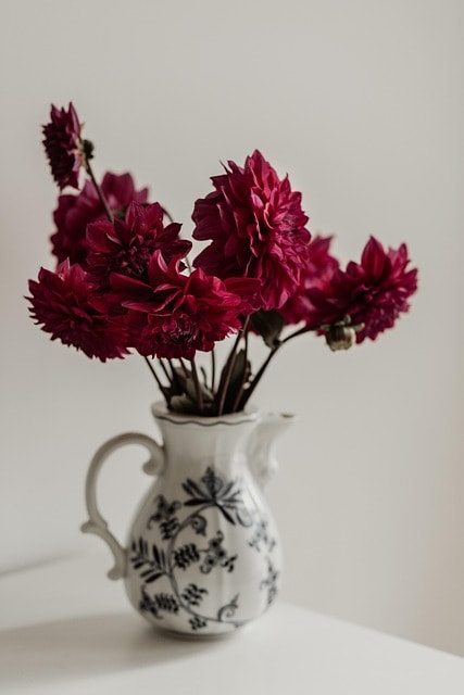 dahlia, flowers, vase, flower background, blossom, blue danube pottery, nature, decoration, still life, vase, vase, still life, beautiful flowers, flower wallpaper, still life, still life, still life, still life