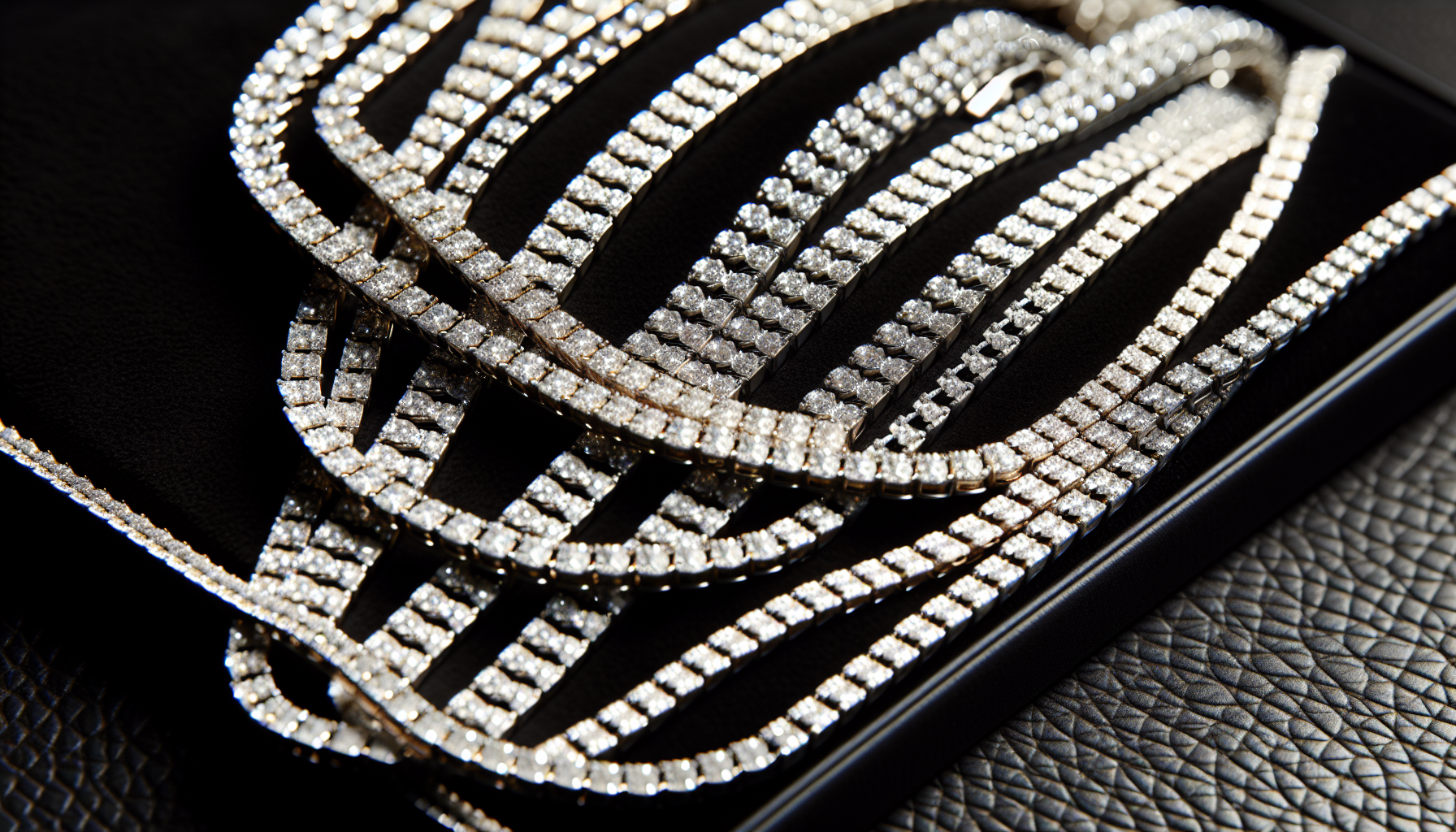 Stacked tennis chains for a bold fashion statement
