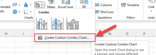 Select "Create Custom combo chart..."