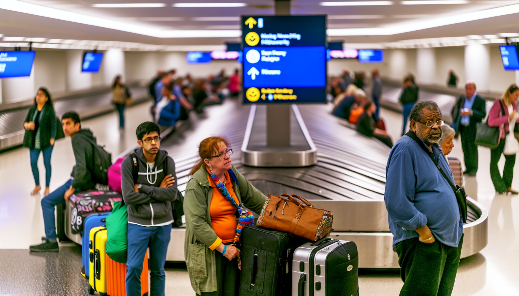 Baggage claim area at Terminal B