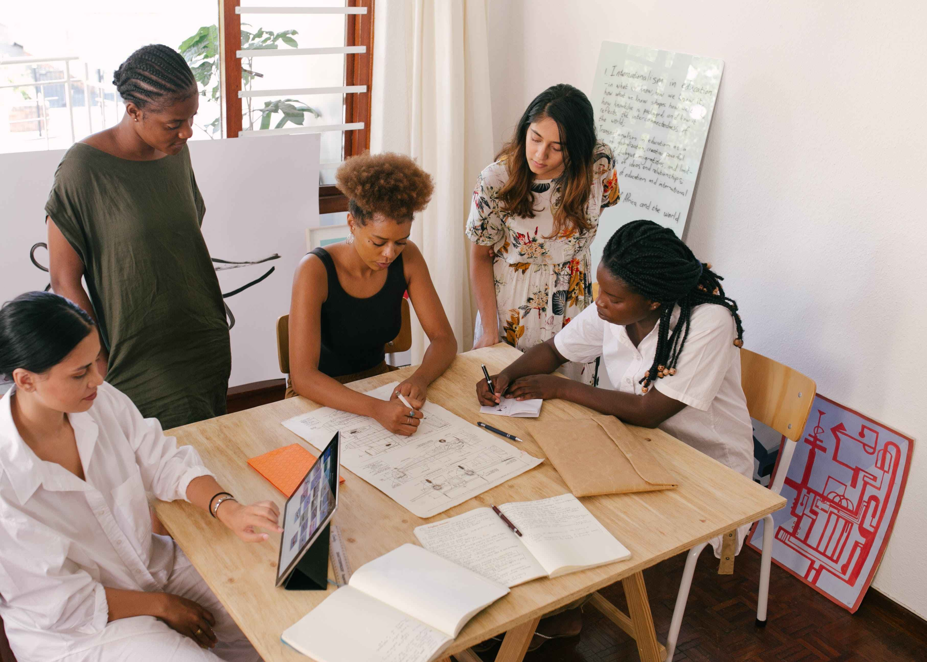 Senior leadership, including HR, work together to create an org chart