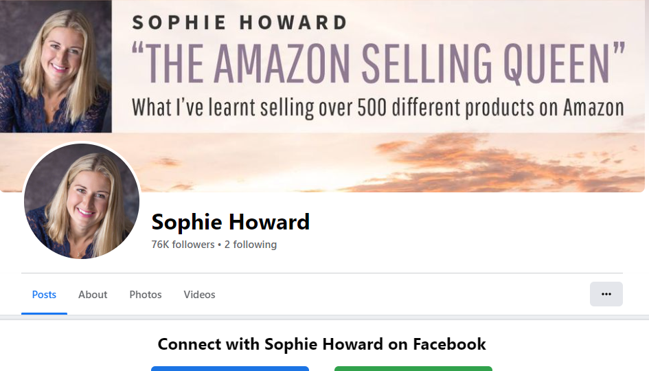 Sophie Howard has over 70,000 followers on Facebook