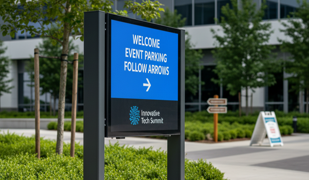 post and panel digital signs