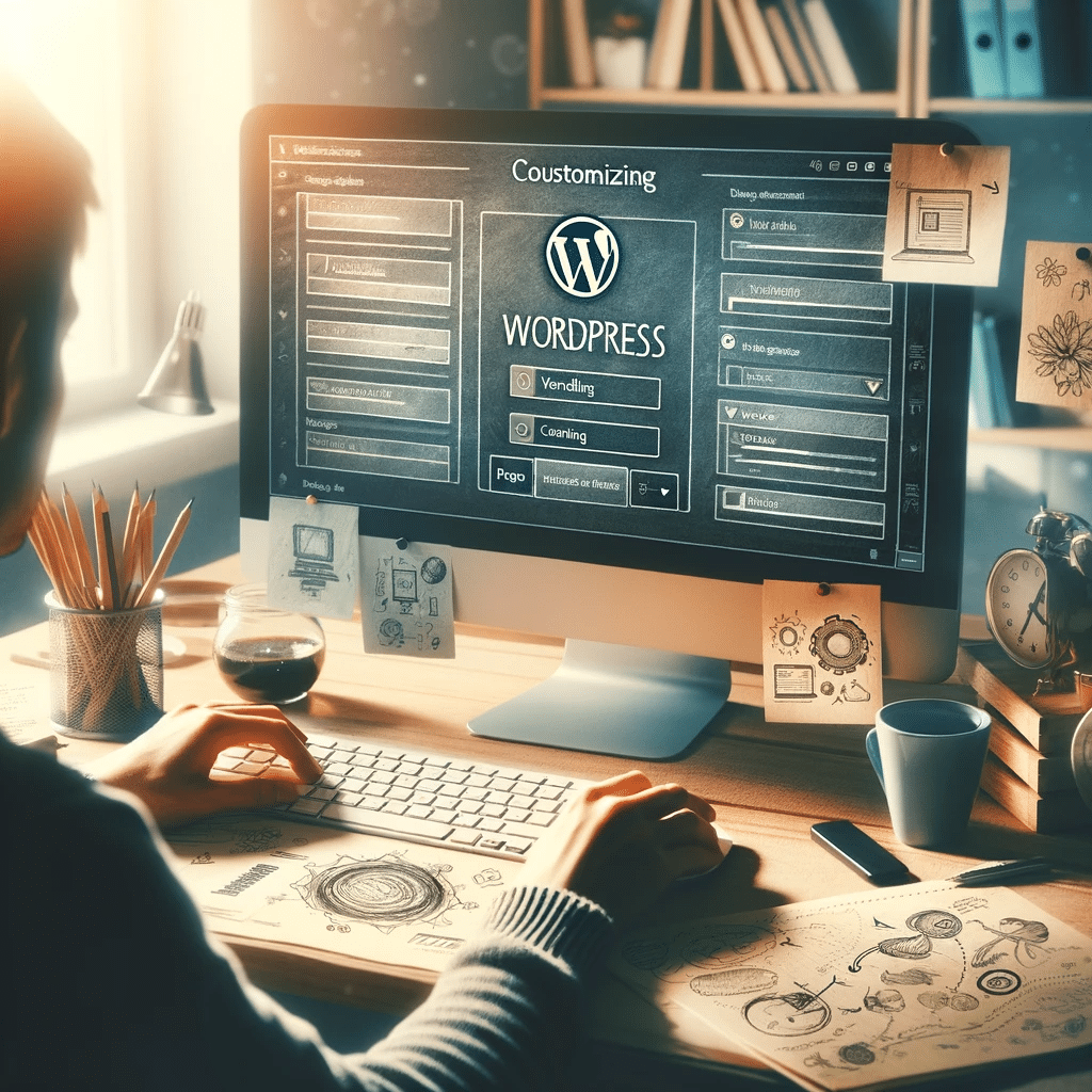 Persona personalizando su sitio WordPress | Posiciona.Digital