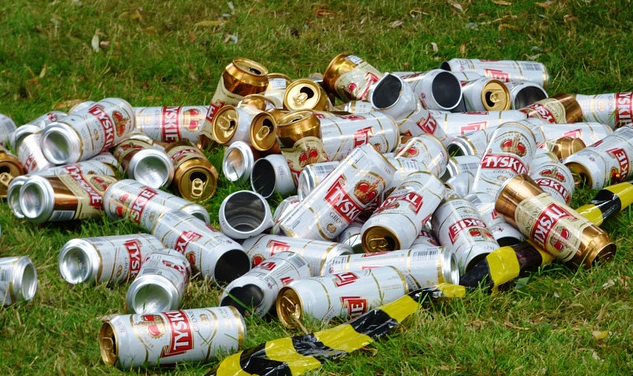 Improper can disposal. 