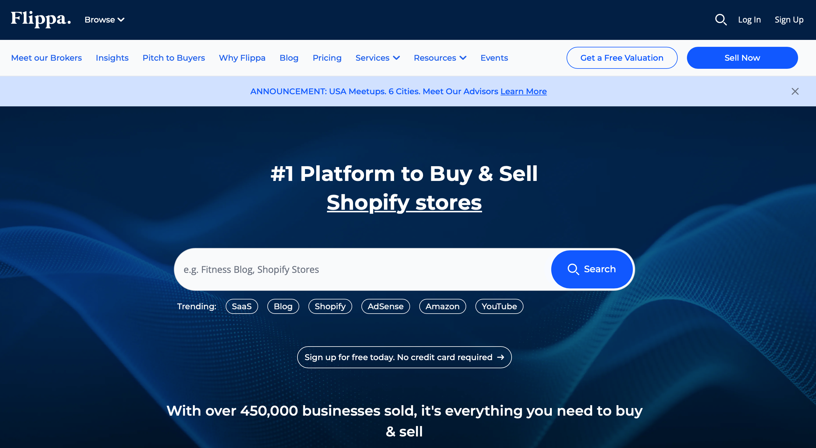 pre built shopify store - flippa 