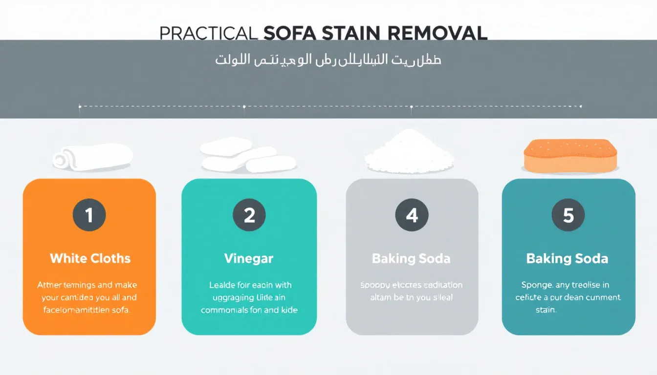 Quick and effective stain removal techniques for sofas.