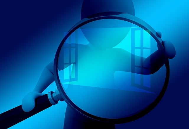 window, hand, magnifying glass