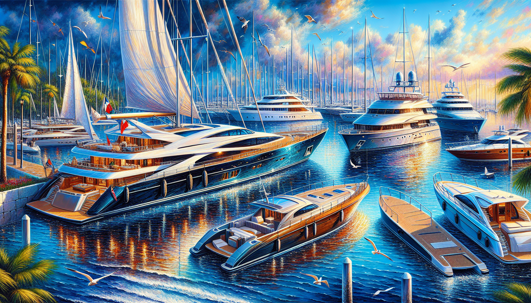 A selection of various yacht types, showcasing options for yacht owners.