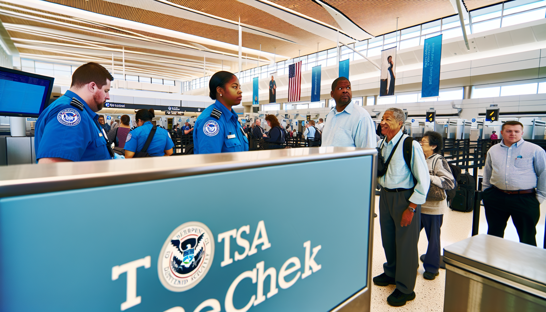 Security Checkpoints at Terminal B