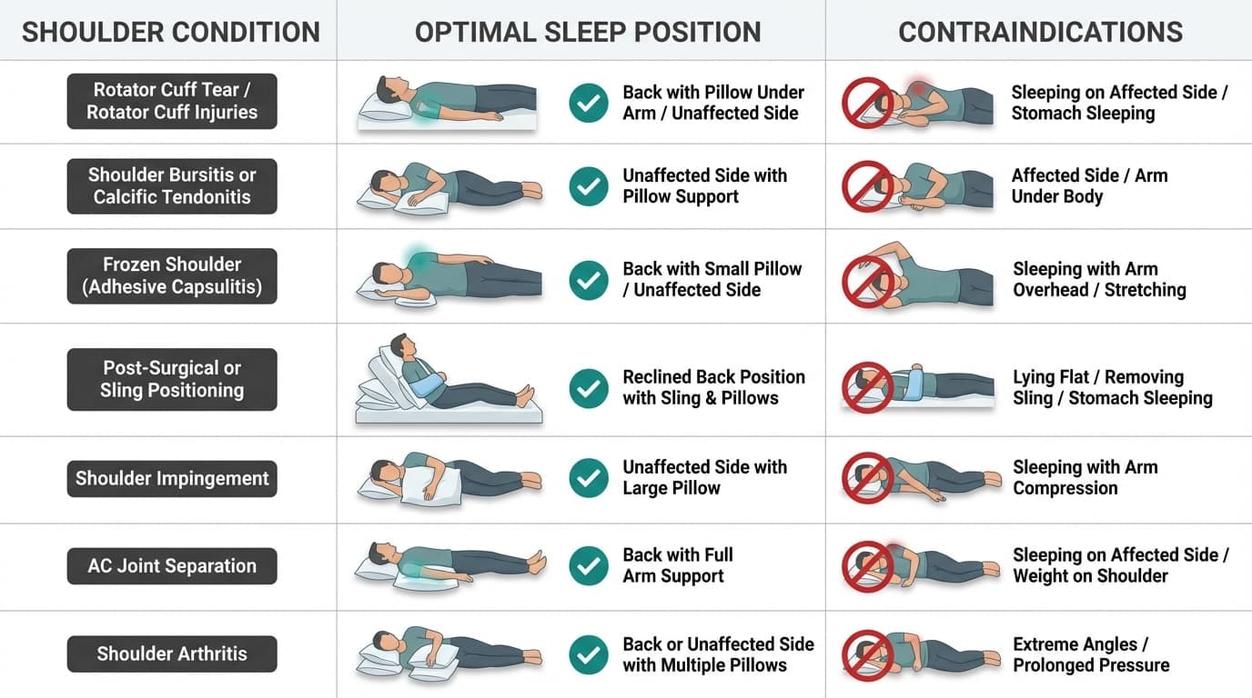 What Is the Optimal Sleep Position for Specific Shoulder Conditions?