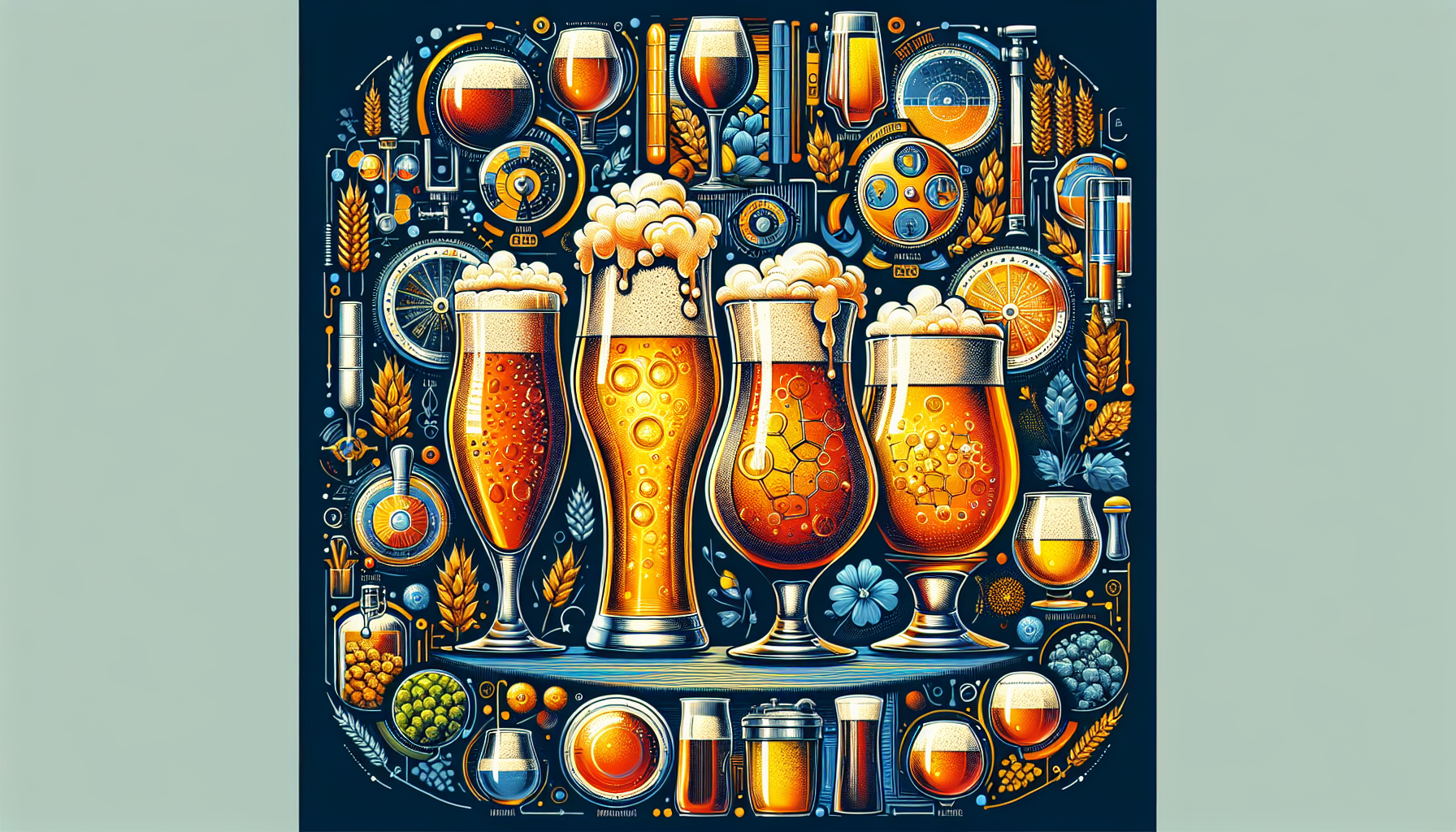 Illustration of hybrid beer styles.