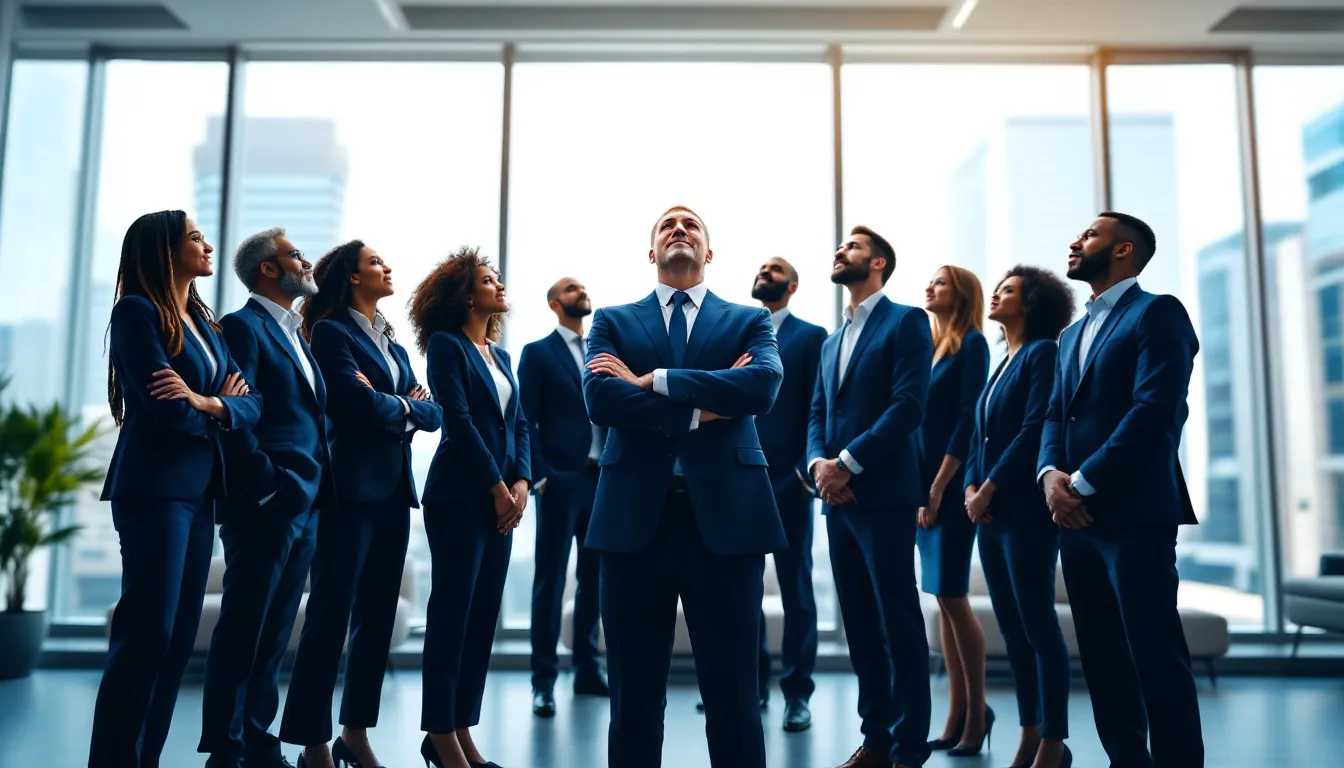 An image depicting managers fostering strong work ethics.