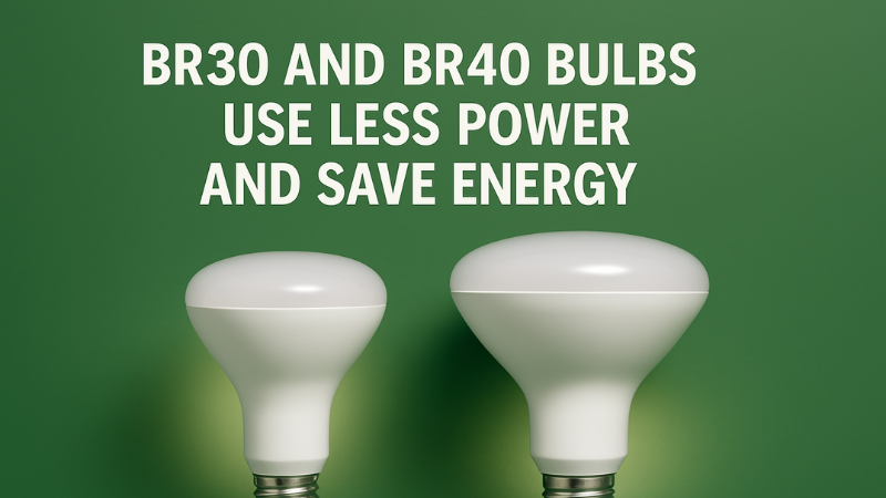 BR30 and BR40 bulbs use less power and save more energy