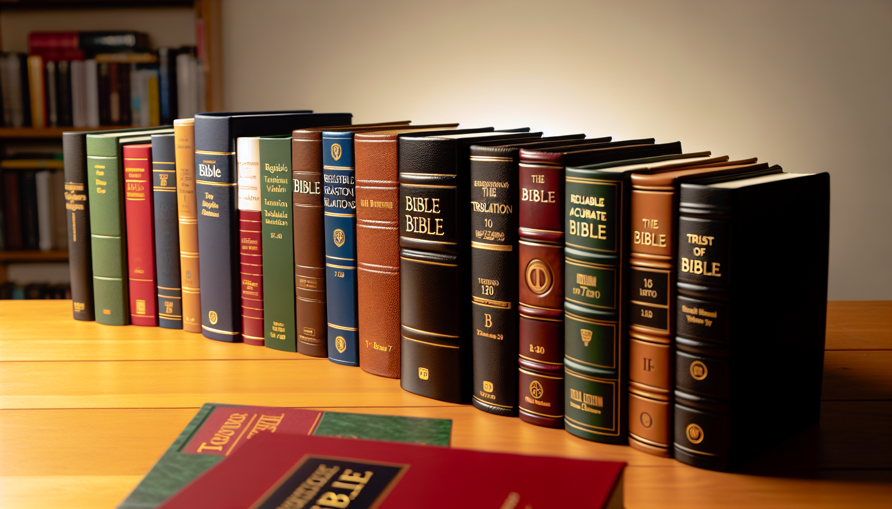 Collection of reliable and accurate Bible translations with diverse covers