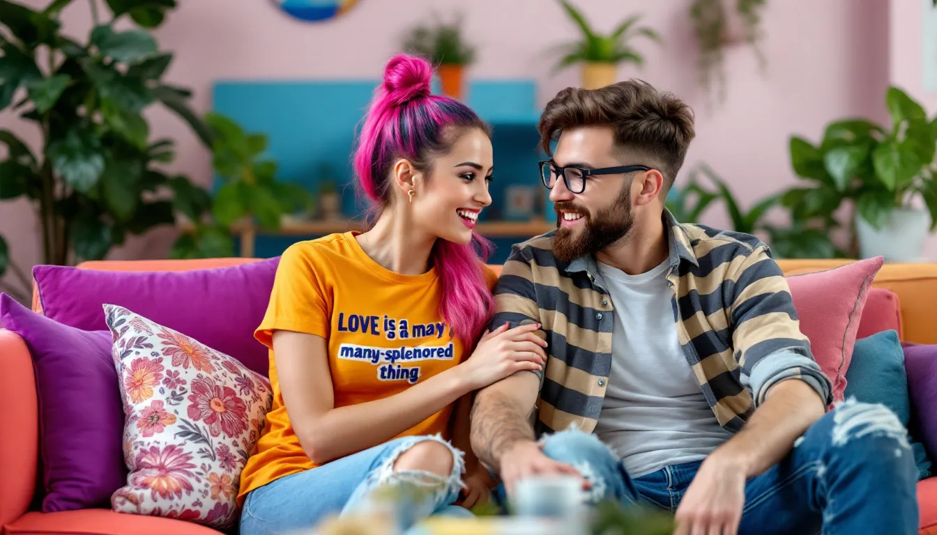 A couple discussing their relationship preferences.