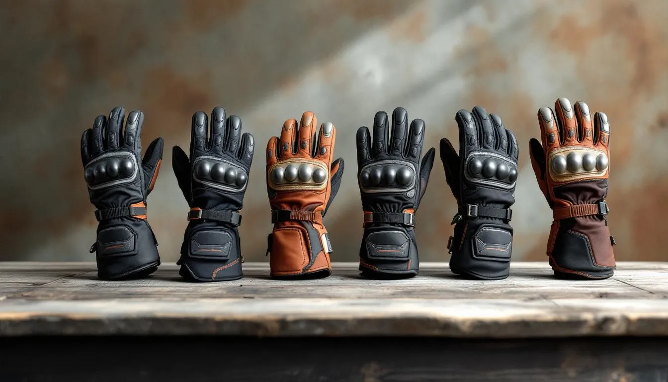 A variety of motorbike gloves available in NZ.