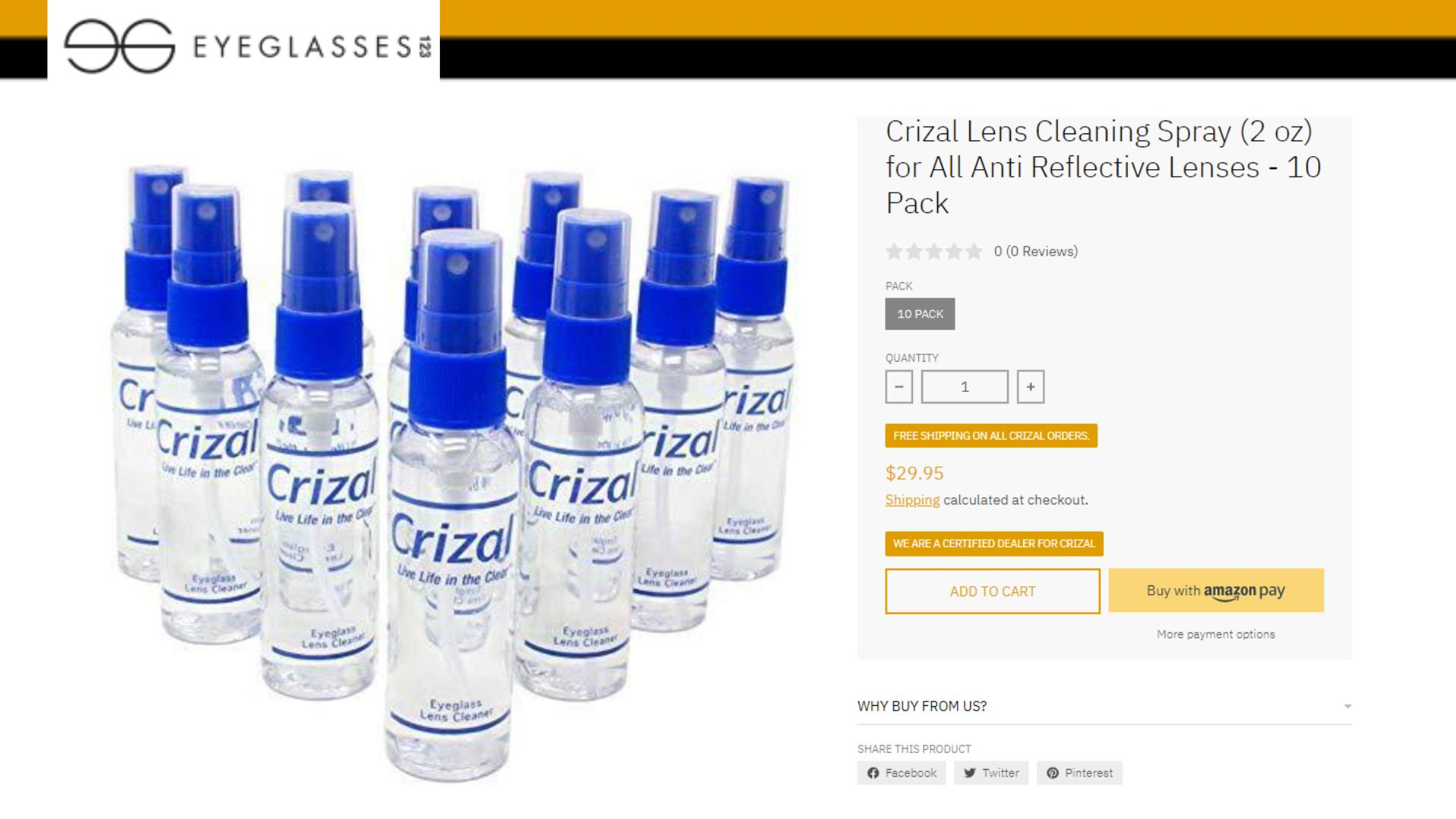 crizal anti-reflective lenses cleaner, crizal lens cleaner 2 oz
