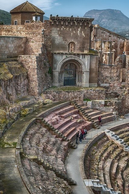 ruins, roman theatre, monument, distrito, último, pib, acuerdo, 